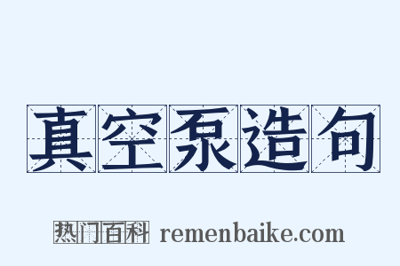 真空泵造句是什么意思的图片